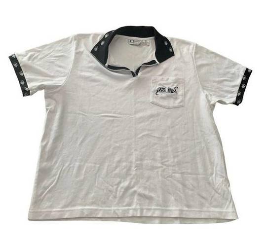 Polo Vintage KT golf cat shirt collared womens size 3x plus size  golf cute bl