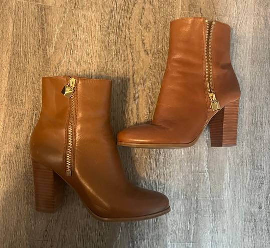 Michael Kors Brown Leather Booties