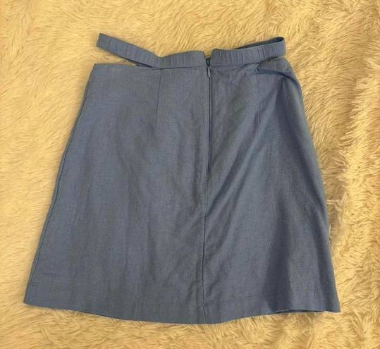 Abercrombie & Fitch  Linen Blend Blue Mini Skirt 