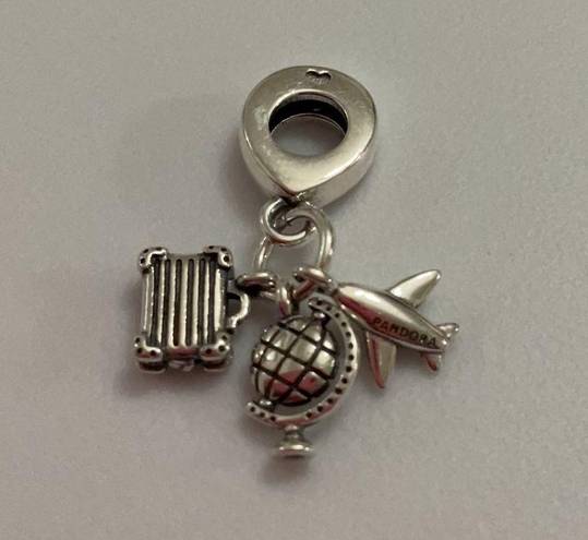 Pandora Airplane, Globe & Suitcase Dangle Charm