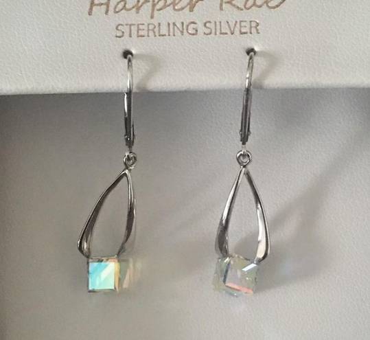 Harper NIB  Rae Sterling Swarovski Dangle Earrings