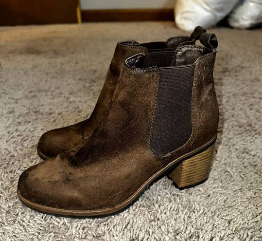 Brown Booties Size 6