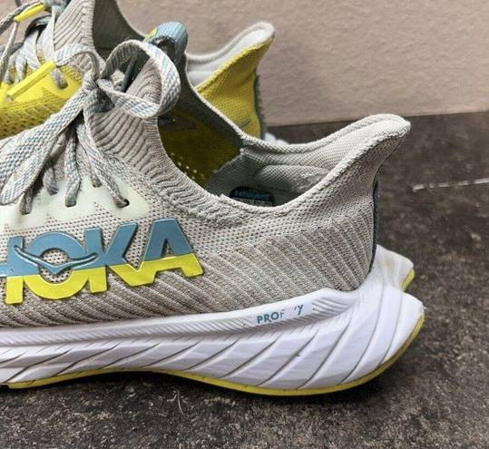 Hoka  One One Carbon X3 Yellow & White Running Shoes Sneakers | Women’s Size 8.5