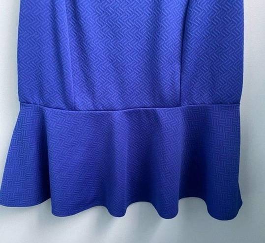 Say Anything  Blouse Black & Blue Peplum Blouse Size 1X