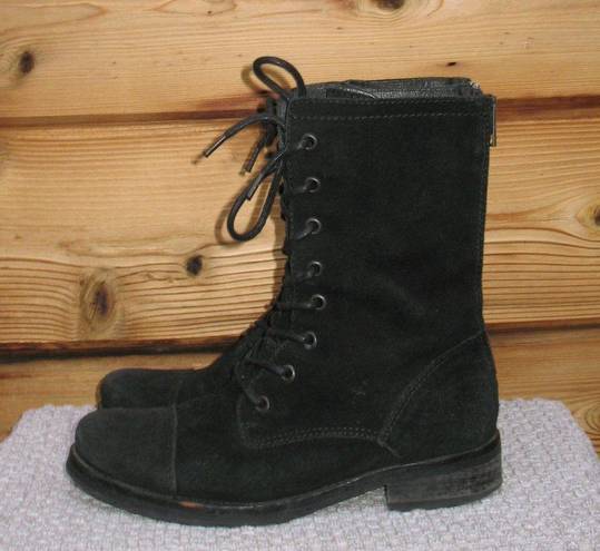 All Saints Black Military Combat Boots