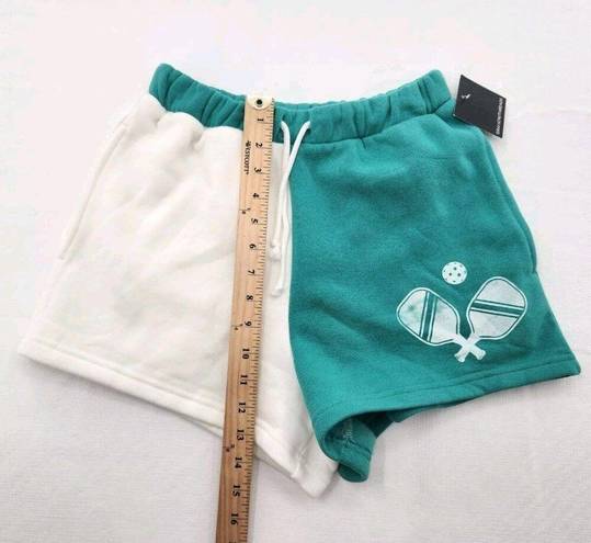 Grayson Threads  Women's Size XS Lounge Sweat Fleece Shorts Green White