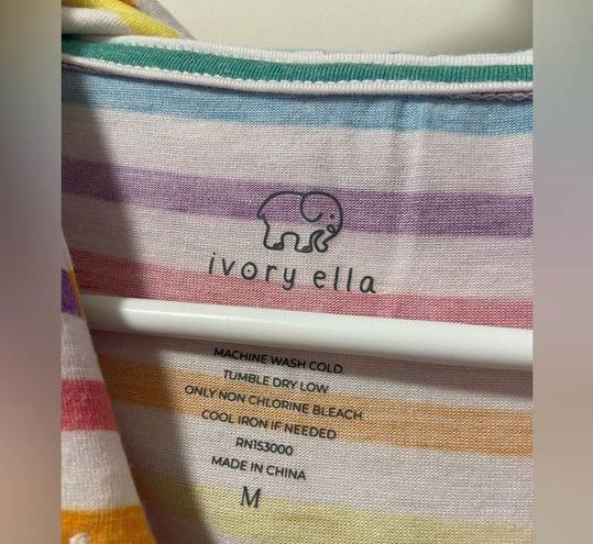 Ivory Ella NWT |  Junior’s Rainbow Stripe Printed Tank Dress — medium