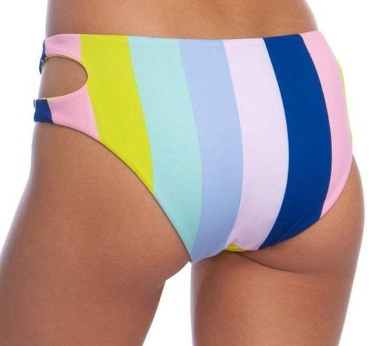 The Bikini Lab 🆕 Bikini Lap Prism Cut Out Hipster stripe  bottom colorful cut out