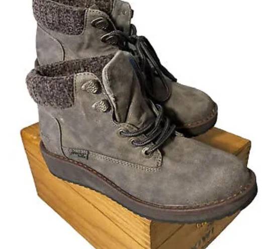 blowfish  Malibu Boots 6.5 Ankle Womens Gray euc 4 Earth 2105