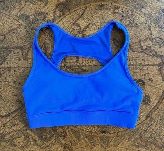 Koral NWOT  Womens Amparo Blue Evolve Blackout Sports Bra sz S Racerback Key Hole