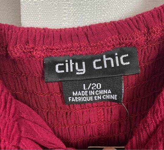 City Chic  Rhubarb Red Riviera Maxi Dress Sz.L(20) NWT