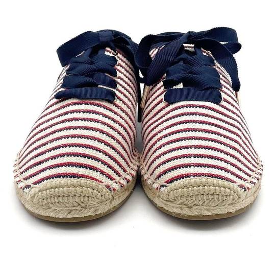 Joie NEW  Corston Espadrille Sneaker Navy Red Cream Gold Women’s 38.5 US 7.5-8