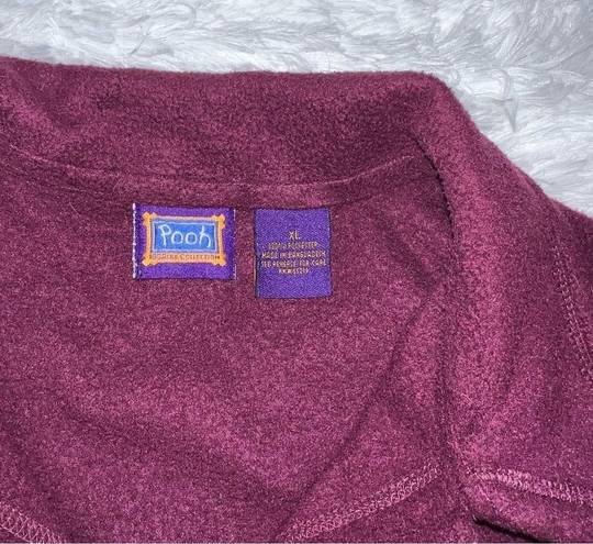 Disney  Tigger - Vintage Winnie The Pooh Brand Purple Button Up Fleece size XL