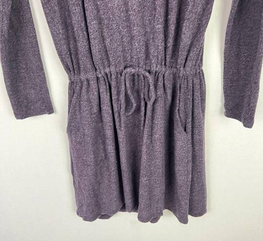 Chaser NWT  Plush Long Sleeve Criss-Cross Back Tie Waist Dress Purple Size Small