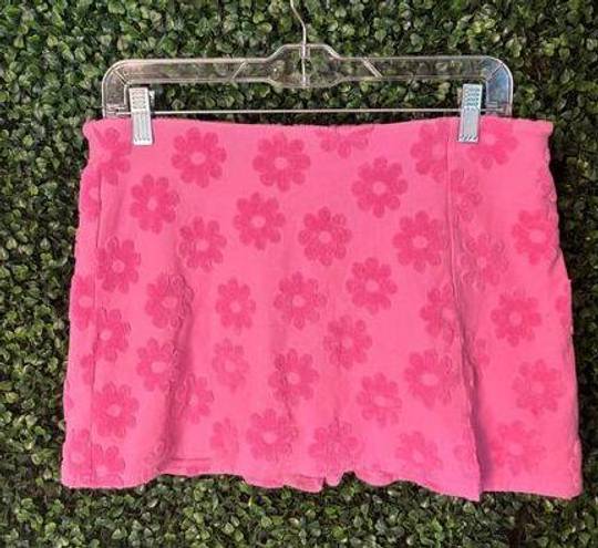 American Eagle  Pink Floral Terry Skort Sz Medium