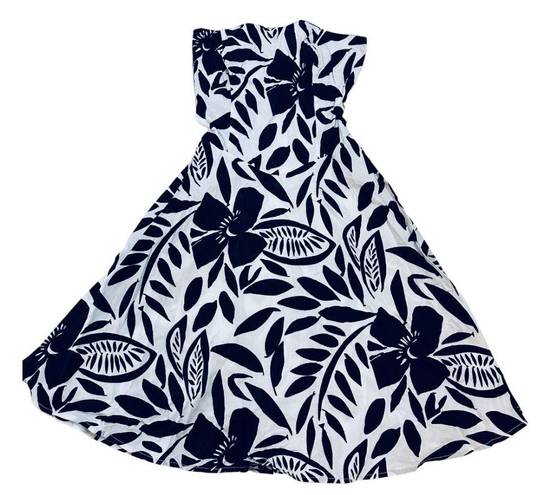 Trixxi - FLORAL white black STRAPLESS MINI DRESS size 3 junior