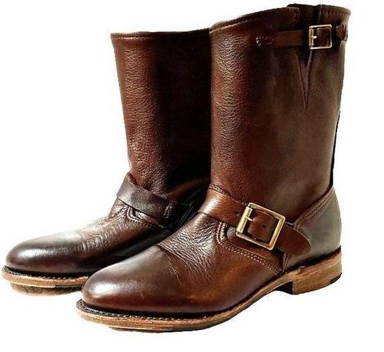 Krass&co Vintage Shoe  Brown Leather Side Buckle Boots Women’s Size 6 Made in USA