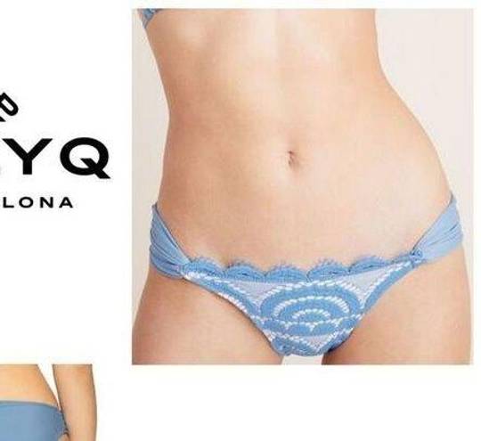 PilyQ New.  blue lace bikini bottoms. Size medium
Retails $76