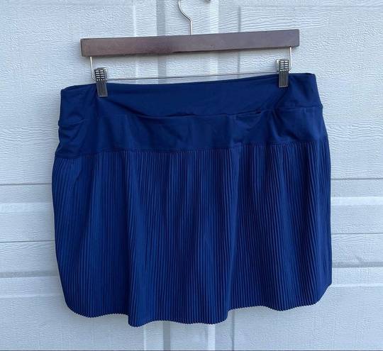 Nike  Womens Golf Skort Shorts Blue Micro Mini Pleated Tennis Pickleball Size XL