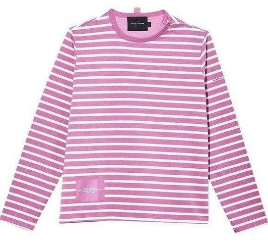 Marc Jacobs  The Striped T-Shirt in Cyclamen Pink Multi in Size XS