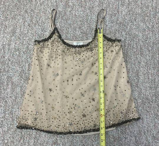 Joie  gold beige sequin tank top size XWS NWOT