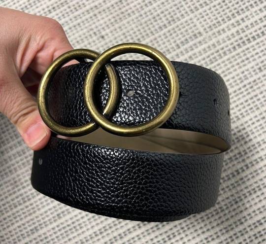 Buckle Black Double O-ring bronze  pebble leather one size  33”-39”  44”-48” M-XL