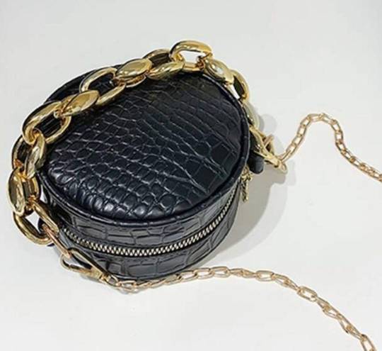 Mini Crocodile Embossed Chain Circle Bag NWOT