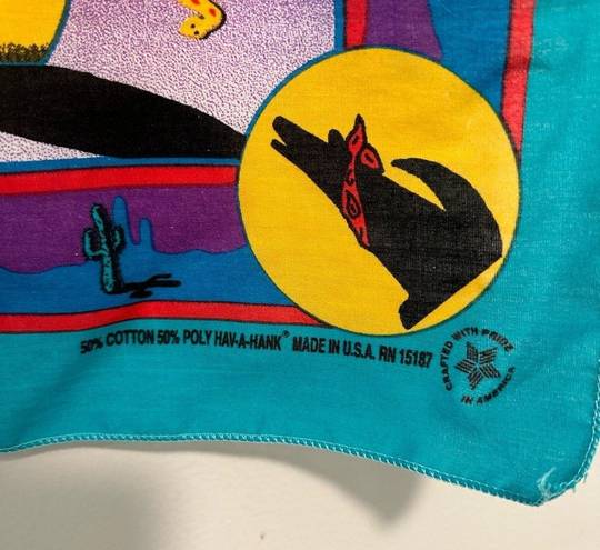 Desert Coyote Western Southeestern Bandana Made in USA Black