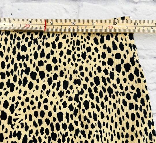 Brandy Melville  Mini Pencil Skirt Women's Size 3 Tan Black Leopard Print Stretch