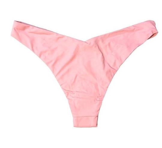 We Wore What  Delilah Mid-Rise Bikini Bottom Pink Size Large New With Tags