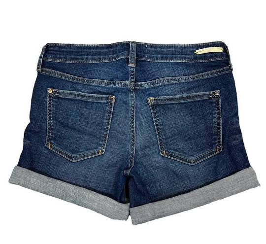 Pilcro  Anthropologie Jean Shorts Size 25" Blue Stet Low-Rise Roll-Up Hem Stretch