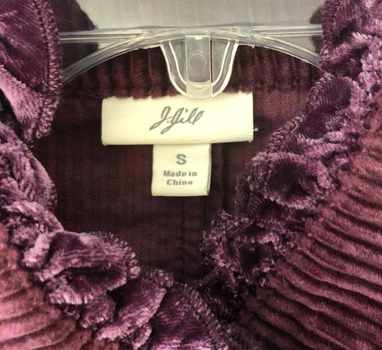 J.Jill  Plum Ribbed Velvet Corduroy Blazer