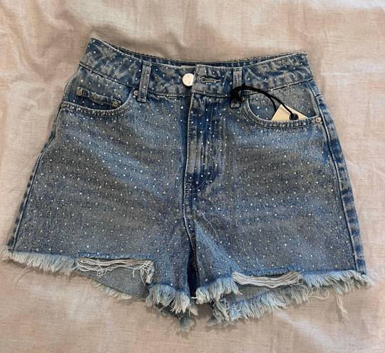 Ban Jara Rhinestone Denim Shorts