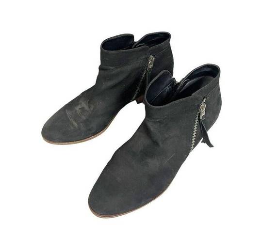 Sam Edelman  Shoes Womens Size 8.5 Packer Black Suede Zip Ankle Booties