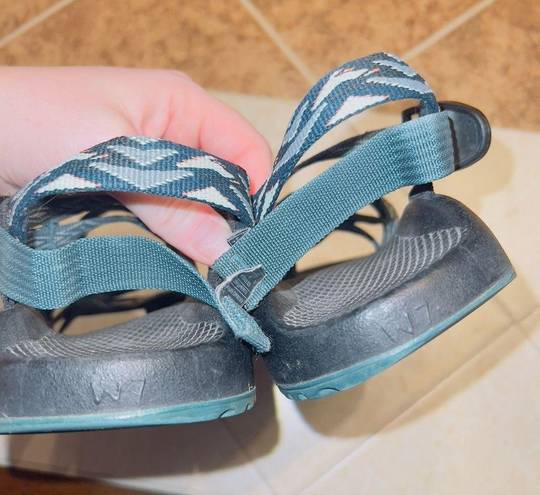 Chacos Chaco ZX3 Classic Strappy Toe Loop Blue Black Outdoor Hiking Sandals size US 7