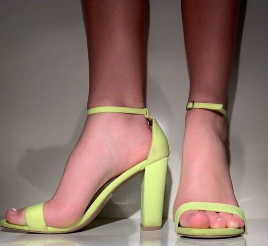 Wild Diva Neon Yellow Heels