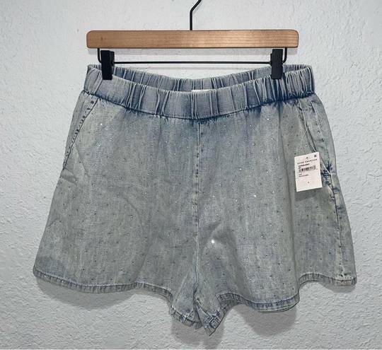 Good American  Women's Denim Diamond Shorts in Size XL NEW