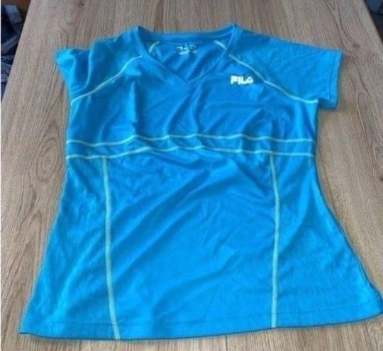 FILA  running blue short sleeve shirt top