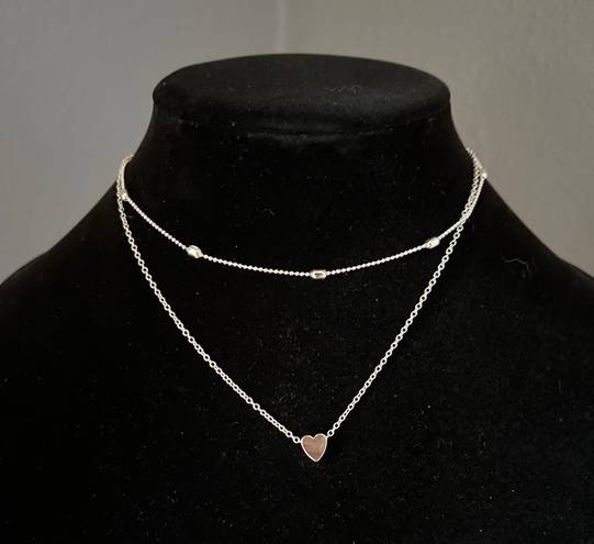 Sterling Silver 925 double chain necklace (Adjustable)