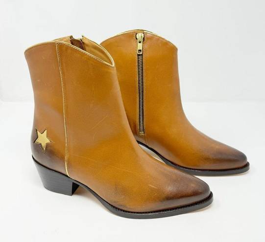 Krass&co NEW Thursday Boot . Sedona Country Star Brown Ankle Zipper Western Booties 7.5