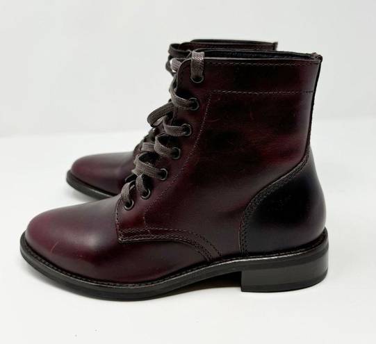 Krass&co NEW Thursday Boot . President Lace Up Boot Burgundy Brown US 5.5 WMNS