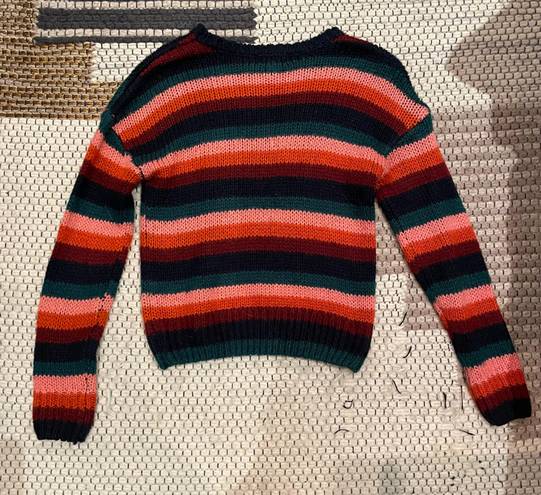 Full Tilt Acrylic Knit Striped Sweater