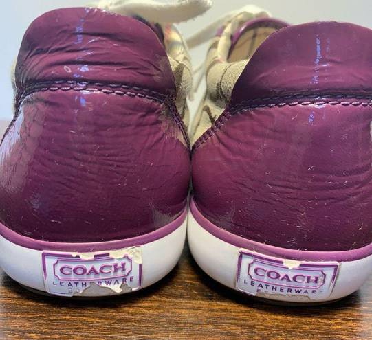 Coach  Barrett logo, purple sneaker size 9 ￼q322