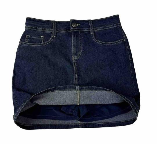 St. John’s Bay  Blue Denim Skort Skirt Dark Wash Size 2