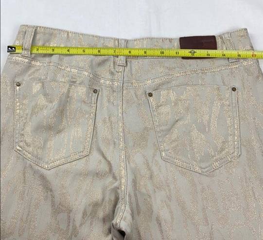 DKNY  8 Animal Print Jegging Jeans Khaki/Gold