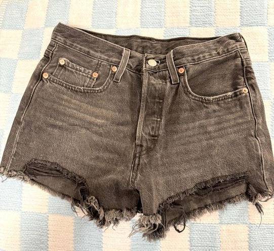 Levi’s Black denim Levi 501 shorts