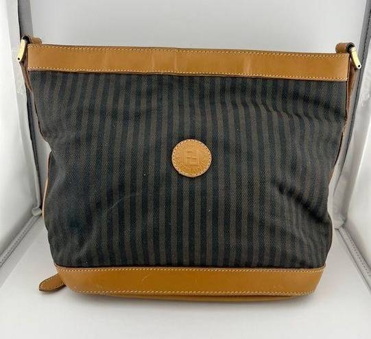 Fendi  Roma Coated Canvas & Leather Satchel