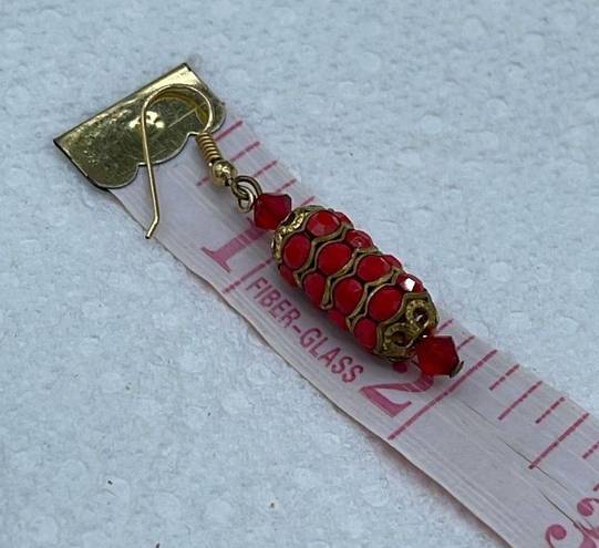 Swavorski Antique Victorian earrings with vintage Swarovski cherry red glass