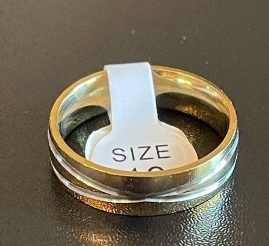 infinity 6mm golden X  promise ring