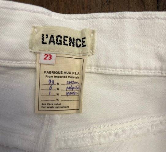 L'Agence  NWOTs White Sada High Rise Crop Slim Jeans $255